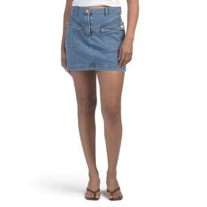 HOUSE OF HARLOW 1960 Redwood Denim Mini Skirt